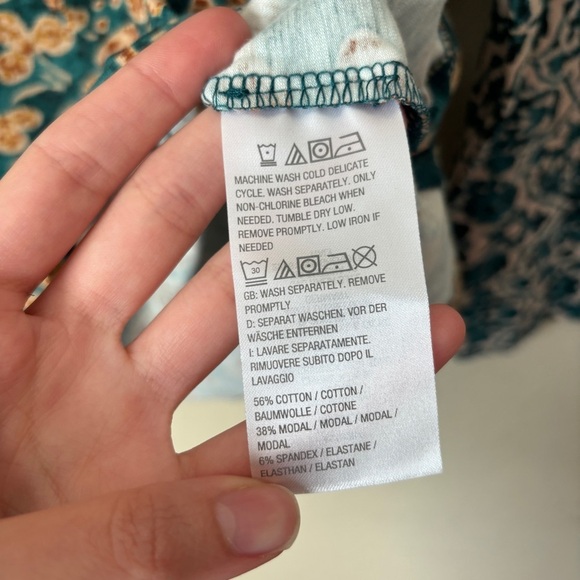 Belle by Kim Gravel Boho Mixed Print TripleLuxe Soft Modal Blend Shirt - Picture 7 of 10